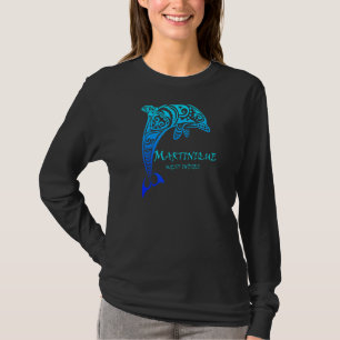 Martinique West Indies Vintag Stamm Dolphin Vaca T-Shirt