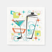 Martinis A Go-Go-Cocktail Napkins Serviette (Vorderseite)