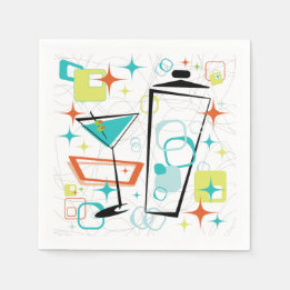 Martinis A Go-Go-Cocktail Napkins Serviette