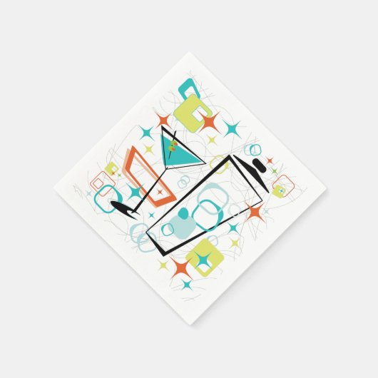 Martinis A Go-Go-Cocktail Napkins Serviette (Ecke)