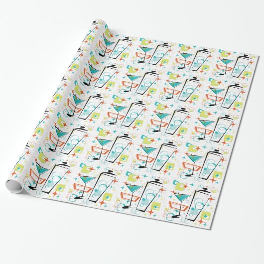Martinis A Go-Go Geschenkpapier (Ungerollt)