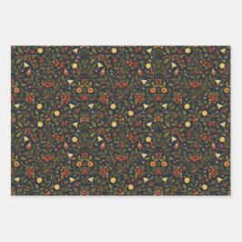 Martinis and Botanicals Holiday Wrapping Paper Geschenkpapier Set