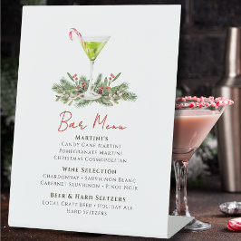 Martinis and Mistletoe Holiday Party Bar Menu Sockelschild