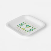 Martinis & Bikinis - Retro-Junggeselinnen-Abschied Pappteller (Gewinkelt)