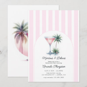 Martinis & Bikinis Tropische Junggesellinnenparty Einladung