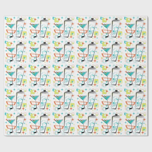 Martinis ein Gehen-Gehen Packpapier (Flach)