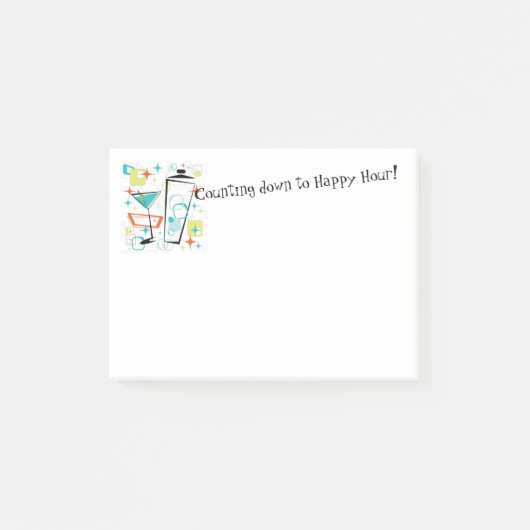 Martinis ein Gehen-Gehen Posty Anmerkungen Post-it Klebezettel (Vorderseite)