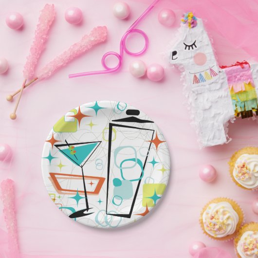 Martinis eine Gehen-Gehen Party-Platte Pappteller (Party)