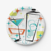 Martinis eine Gehen-Gehen Party-Platte Pappteller (Vorderseite)