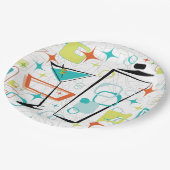 Martinis Gehen-Gehen! Pappteller (Schrägansicht)