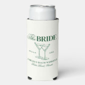 Martinis & Matrimony Bachelorette Selters Dosenkühler (Seltzer Vorderseite)