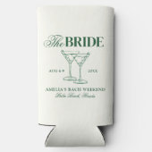 Martinis & Matrimony Bachelorette Selters Dosenkühler (Rückseite)