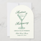 Martinis & Matrimony Bachelorette Weekend Invita I Einladung (Vorderseite)