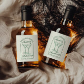 Martinis & Matrimony Bachelorette Wochenende Alkoholflaschenetikett