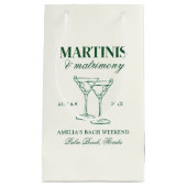 Martinis & Matrimony Bachelorette Wochenende Kleine Geschenktüte (Vorderseite)