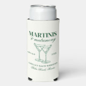 Martinis & Matrimony Bachelorette Wochenende Selters Dosenkühler (Seltzer Vorderseite)