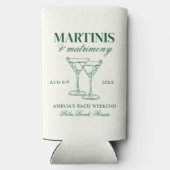 Martinis & Matrimony Bachelorette Wochenende Selters Dosenkühler (Rückseite)