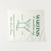 Martinis & Matrimony Bachelorette Wochenende Wandteppich (Vorderseite (Horizontal))