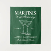 Martinis & Matrimony Bachelorette Wochenende Wandteppich (Vorderseite)