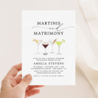 Martinis & Matrimony Bridal Dusche Einladung