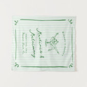 Martinis & Matrimony Green Junggeselinnen-Abschied Wandteppich (Vorderseite (Horizontal))