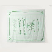 Martinis & Matrimony Green Junggeselinnen-Abschied Wandteppich (Vorderseite (Horizontal))