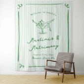 Martinis & Matrimony Green Junggeselinnen-Abschied Wandteppich (Beispiel)