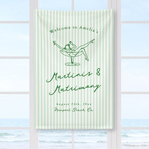 Martinis & Matrimony Green Junggesellinnenabschied Banner