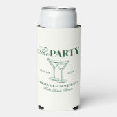 Martinis & Matrimony Junggeselinnen-Abschied Selters Dosenkühler (Seltzer Vorderseite)