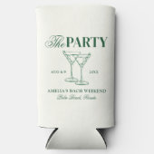 Martinis & Matrimony Junggeselinnen-Abschied Selters Dosenkühler (Vorderseite)