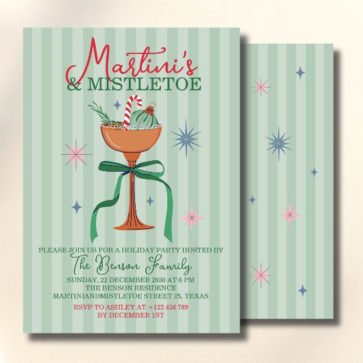 Martini's & Mistletoe Christmas Cocktail event Einladung