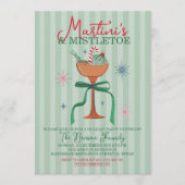 Martini's & Mistletoe Christmas Cocktail event Einladung (Vorderseite)