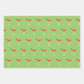 Martinis, Oliven und Streifen Geschenkpapier Set (Vorderseite 3)