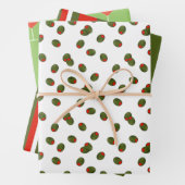 Martinis, Oliven und Streifen Geschenkpapier Set (Beispiel)