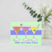 Martinis Postcard Postkarte (Stehend Vorderseite)