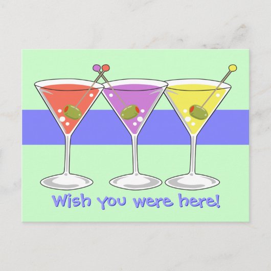 Martinis Postcard Postkarte (Vorderseite)