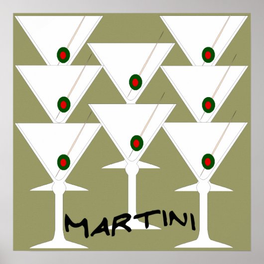 Martinis Poster Print (Vorne)