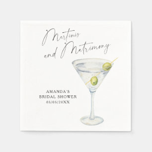Martinis und Ehe Bridal shower Serviette
