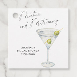 Martinis und Matrimony Brautparty Geschenkanhänger