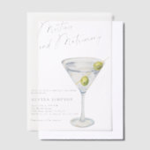 Martinis und Matrimony Brautparty Pergament Einladungen (Versetzt)