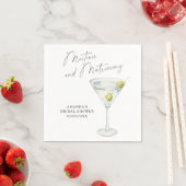 Martinis und Matrimony Brautparty Serviette (Beispiel)