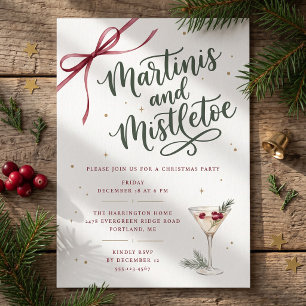 Martinis und Misteltoe-Weihnachtsfeier Einladung