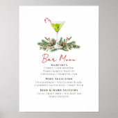 Martinis und Mistelzweig-Feierabendbar-Menü Poster (Vorne)