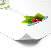 Martinis und Mistletoe Weihnachten Bar Poster (Ecke)