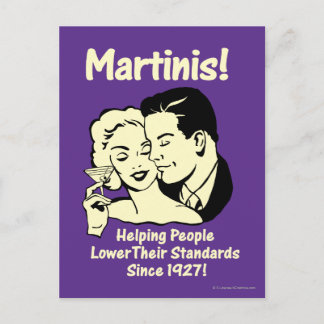 Martinis: Unterstützung für niedrigere Standards Postkarte