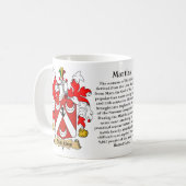 Martins, der Ursprung, die Bedeutung und das Kaffeetasse (Vorderseite Links)