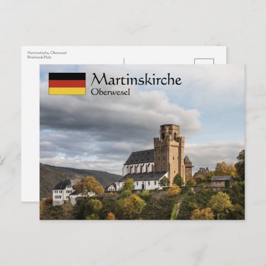 Martinskirche Oberwesel Postkarte (Vorne/Hinten)