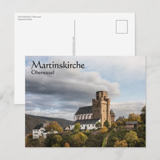 Martinskirche Oberwesel Postkarte (Vorne/Hinten)