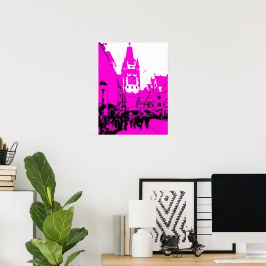 martinstor freiburg pink poster (Heimbüro)