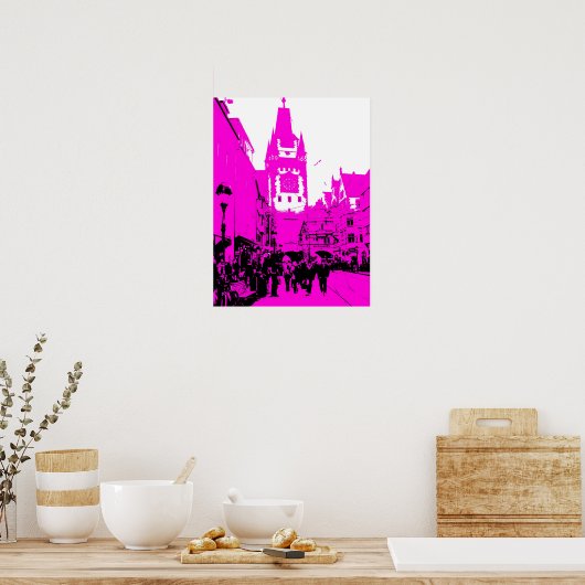 martinstor freiburg pink poster (Küche)